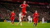 Dominik Szoboszlai celebrates his stunning opener (Peter Byrne/PA)