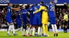 Chelsea celebrate their penalty shoot-out win over Newcastle (Zac Goodwin/PA)