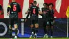 Manchester City’s Micah Hamilton, second right, scored on debut against Red Star Belgrade (Darko Vojinovic/AP)