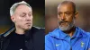 Forest have sacked Steve Cooper, left, and held talks with Nuno Espirito Santo, right (PA)