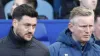 Terry Skiverton (right) standing alongside AFC Wimbledon manager Johnnie Jackson, who was red-carded at Crawley (Richard Sel