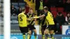 Watford’s Rhys Healey (second left) celebrates the winning goal (Tim Markland/PA)