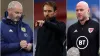 Scotland boss Steve Clarke, England manager Gareth Southgate and Wales boss Rob Page (Jane Barlow/Adrian Dennis/Nick Potts/P