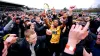 Maidstone’s Liam Sole is mobbed by jubilant fans after Saturday’s win against Stevenage (Zac Goodwin/PA)