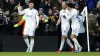 Joel Piroe (left) celebrates the winner (Nigel French/PA)