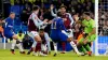 Aston Villa goalkeeper Emiliano Martinez (right) helped his side earn a draw at Chelsea (Zac Goodwin/PA)