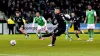 Adam Idah scores his second penalty at Easter Road (Jane Barlow/PA)