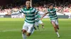 Celtic’s Adam Idah celebrates his second goal (Steve Welsh/PA).