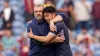 Tottenham boss Ange Postecoglou with Son Heung-min (Nick Potts/PA)