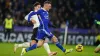 Jamie Vardy scores Leicester’s second goal of the game (Mike Egerton/PA)