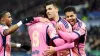 Joel Piroe (second right) scored Leeds’ second goal in their 4-0 Championship win at Swansea (David Davies/PA)