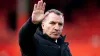 Brendan Rodgers waves to the away fans after the 1-1 draw (Jane Barlow/PA)