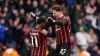 Bournemouth’s Illya Zabarnyi celebrates with Dango Ouattara during the Premier League match at the Vitality Stadium, Bournem