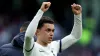 Brennan Johnson celebrates after Tottenham’s win over Luton (Steven Paston/PA)