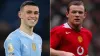 Phil Foden and Wayne Rooney (PA)