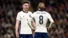 England’s Declan Rice (left) and England’s Conor Gallagher during the friendly against Brazil. (Mike Egerton/PA)