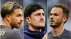 Jack Grealish, Harry Maguire and James Maddison, left to right, are the high-profile omissions from England’s squad (Mike Eg