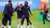 England training ahead of their match against Denmark on Thursday (Adam Davy/PA).