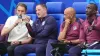 England boss Gareth Southgate with backroom staff Steve Holland, Paul Nevin and Jimmy Floyd Hasselbaink (Adam Davy/PA)