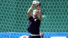 England goalkeeper Aaron Ramsdale trains ahead of the Euro 2024 semi-final (Adam Davy/PA)