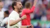 Gareth Southgate celebrates England’s victory on penalties (Adam Davy/PA)