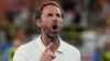 England’s manager Gareth Southgate celebrates at the end of a semifinal against Netherlands at the Euro 2024 soccer tourname