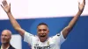 Kylian Mbappe gestures to Real Madrid fans at his unveiling (Isabel Infantes/PA)