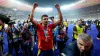 Spain’s Rodri celebrates after victory over England in the Euro 2024 final. (Bradley Collyer/PA)