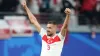 Turkey’s Merih Demiral celebrates scoring his side’s second goal (Adam Davy/PA)