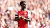 Arsenal’s Bukayo Saka celebrates after scoring against Wolves (Adam Davy/PA)