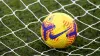 A general view of the match ball on the back of a goal net (Catherine Ivill/PA)