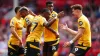 Jean-Ricner Bellegarde (centre) equalised for Wolves (Mike Egerton/PA)