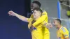 Daniel James celebrates Leeds’ second goal (Danny Lawson/PA)