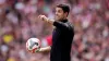 Mikel Arteta holds a match ball on the touchline (Adam Davy/PA)