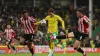 Josh Sargent (centre) opened the scoring as Norwich drew with Sheffield United (Rhianna Chadwick/PA)