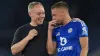 Steve Cooper, left, talked up the quality of Leicester forward Jamie Vardy after the 1-1 draw with Tottenham (Bradley Collye