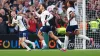 England’s Jack Grealish (centre) celebrates scoring against Ireland (Niall Carson/PA).