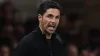 Arsenal manager Mikel Arteta shouts from the touchline