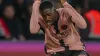 Ousmane Dembele reacts during the match against Rennes (Thibault Camus/AP)