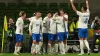 Christos Tzolis (centre) netted Greece’s second goal against the Republic of Ireland (Niall Carson/PA)