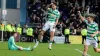 Celtic’s Nicolas Kuhn celebrates scoring the winner (Steve Welsh/PA)