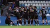 Dara Costelloe, hidden, celebrates scoring Accrington’s winner at Gillingham (Steven Paston/PA)