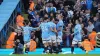 Erling Haaland (centre right) celebrates scoring the winning goal (Martin Rickett/PA)