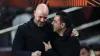 Manchester United manager Erik ten Hag (left) and Barcelona head coach Xavi in 2023 (Isabel Infantes/PA)