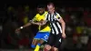 Kieran Green, right, scored Grimsby’s winner (Tim Goode/PA)