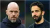 Erik ten Hag (left) could be replaced at Manchester United by and Ruben Amorim (right) (PA Images)