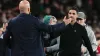 Mikel Arteta and Arne Slot shake hands (Alastair Grant/AP)