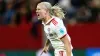 Pernille Harder celebrates after scoring against Arsenal for Bayern Munich (Sven Hoppe/dpa via AP/PA)