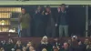 The Prince of Wales (centre left) celebrates in the stands after Aston Villa’s Jhon Duran scores (Mike Egerton/PA)