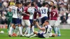 Micky van de Ven on the ground after a confrontation with West Ham’s Mohammed Kudus (Zac Goodwin/PA)